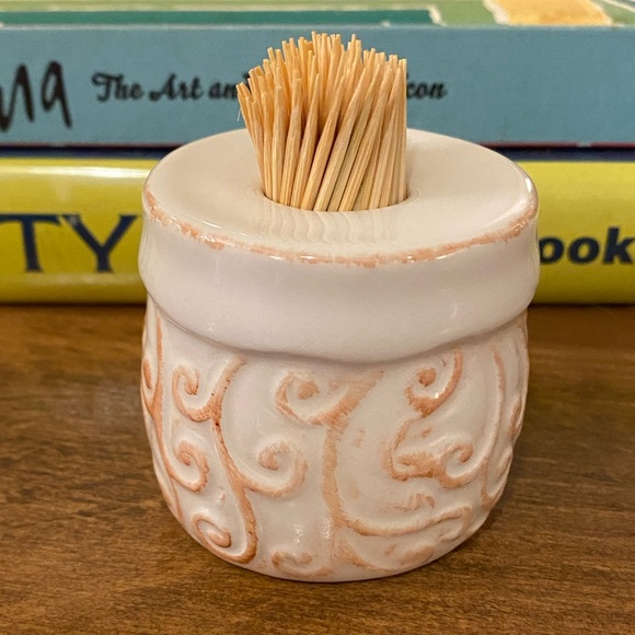 TAG Ceramic Santa Claus Christmas Toothpick Holder 2” w Box - Picture 4 of 5